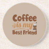 コーヒーは私の友最高の人だ コースター (正面)
