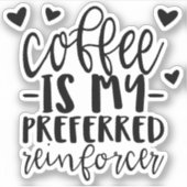 コーヒーは私の好きな補強剤で、ABAのステッカーだ。 シール (正面)