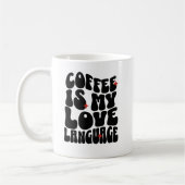 コーヒーは私の好きな言葉だ コーヒーマグカップ (左)