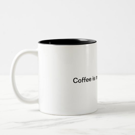 コーヒーは私の好きな言葉だ ツートーンマグカップ (左)