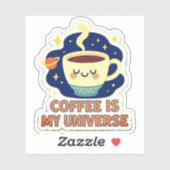 コーヒーは私の宇宙 – おもしろい宇宙コーヒー好き シール (シート)