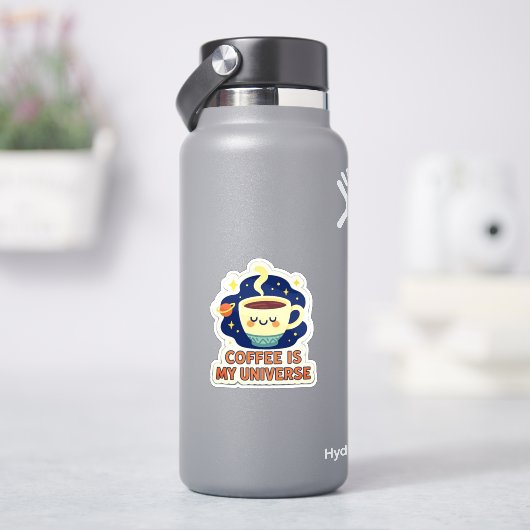 コーヒーは私の宇宙 – おもしろい宇宙コーヒー好き シール (HydroFlask)