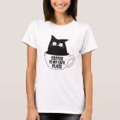 コーヒーは私の居場所 Tシャツ (正面)