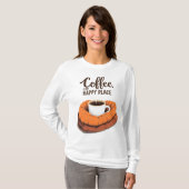 コーヒーは私の幸せな場所 Tシャツ (正面フル)