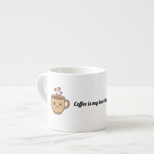 コーヒーは私の恋愛言語 エスプレッソカップ (正面左)