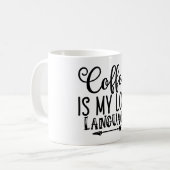 コーヒーは私の恋愛言語 コーヒーマグカップ (正面左)