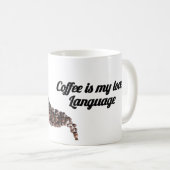 コーヒーは私の恋愛言語 マグカップ - 楽しいギフト (正面右)