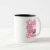 コーヒーは私の愛する言葉のバレンタインデーの贈り物である ツートーンマグカップ (正面右)