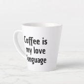 コーヒーは私の愛する言葉マグ カフェラテマグ (左アングル)
