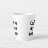 コーヒーは私の愛する言葉マグ カフェラテマグ (正面)