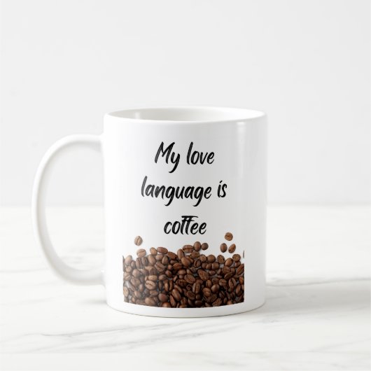 コーヒーは私の愛の言葉である コーヒーマグカップ (左)