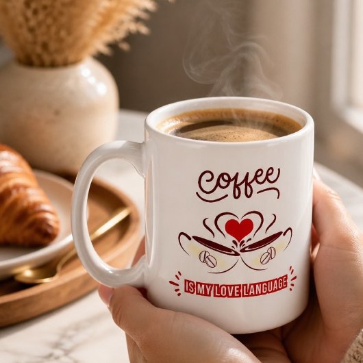 コーヒーは私の愛の言葉 マグカップ