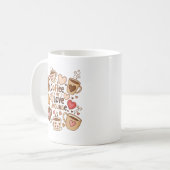 コーヒーは私の愛の言語 コーヒーマグカップ (正面左)