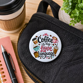 コーヒーは私の愛の言語 缶バッジ