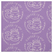 コーヒーは私の感情的支え動物だ ファブリック (見本)