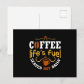 コーヒーは私の活力源 ポストカード (正面/裏面)