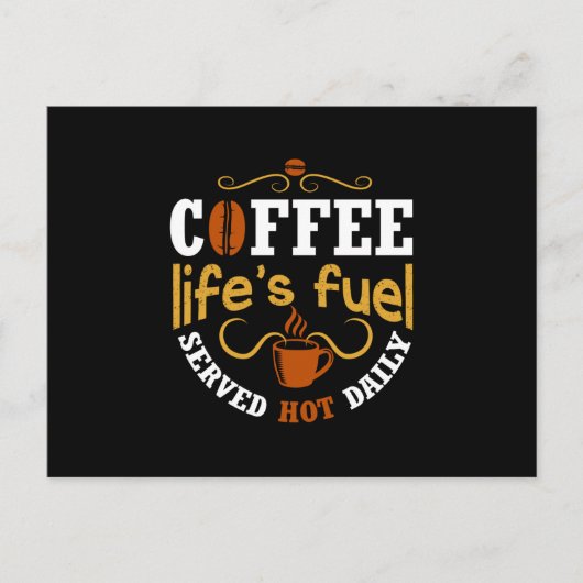 コーヒーは私の活力源 ポストカード (正面)