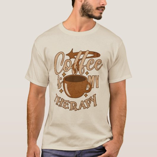 コーヒーは私の癒し Tシャツ (正面)