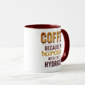 コーヒーは私の皮肉なマグを改善する マグカップ (正面右)