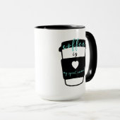 コーヒーは私の精神の動物のおもしろい引用文ミントジョーク マグカップ (正面右)