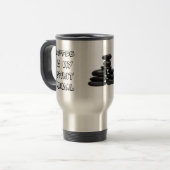コーヒーは私の精神動物のコーヒーおもしろいタンブラー トラベルマグ (正面左)