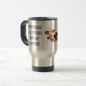 コーヒーは私の精神動物 面白い カフェイン好き トラベルマグ (正面左)