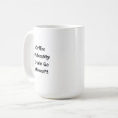 コーヒーは私の脳を泣かせる！ コーヒーマグカップ (正面左)