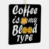 コーヒーは私の血液型だ セラミックオーナメント (右)