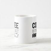 コーヒーは私の霊性の動物だ コーヒーマグカップ (中央)