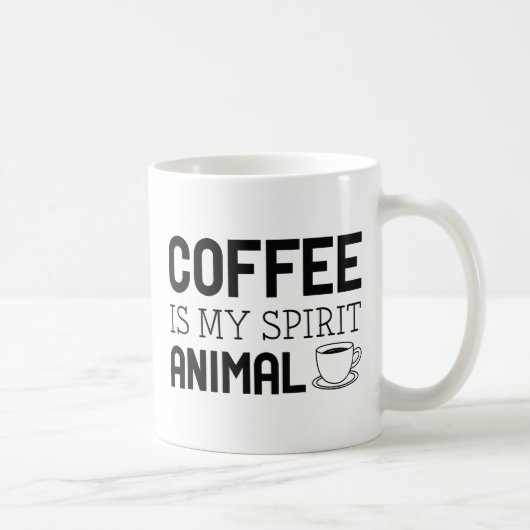 コーヒーは私の霊性の動物だ コーヒーマグカップ (右)