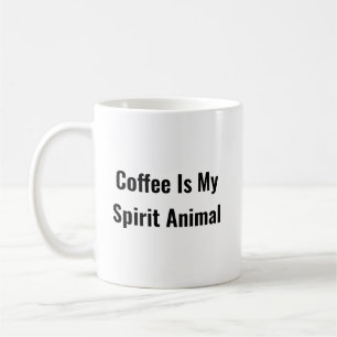 コーヒーは私の霊性の動物だ コーヒーマグカップ