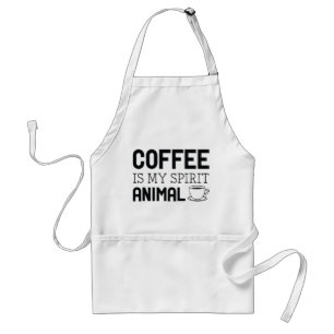 コーヒーは私の霊性の動物だ スタンダードエプロン