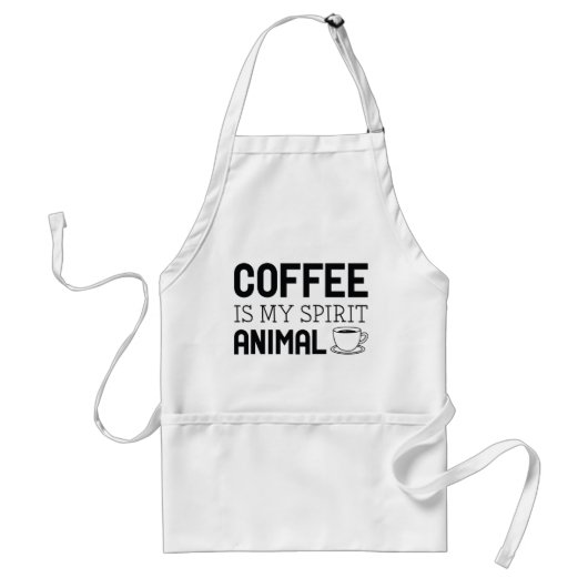コーヒーは私の霊性の動物だ スタンダードエプロン (正面)