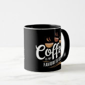 コーヒーは私の飲お気に入りのみ物だ マグカップ (正面右)