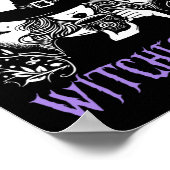 コーヒーは私の魔女の醸造酒レトロハロウィーン魔女Br ポスター (角)