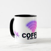 コーヒーは私のWiFi – コーヒおもしろいーロコーヒー用マグカップ マグカップ (正面左)
