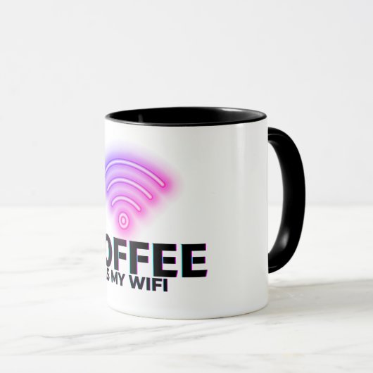 コーヒーは私のWiFi – コーヒおもしろいーロコーヒー用マグカップ マグカップ (正面右)