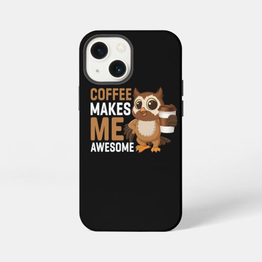 コーヒーは私をすごい人にする iPhoneケース (裏面)