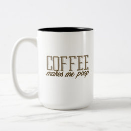 コーヒーは私をウンチさせる ツートーンマグカップ