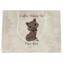 コーヒーは私をパーフェクト – コーヒー豆 – 猫 – 中