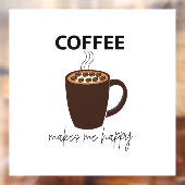 コーヒーは私を幸せなコーヒーカフェ ウィンドウサイン (シート2)