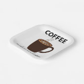 コーヒーは私を幸せにしてくれる コーヒーパーティー ペーパープレート (傾斜あり)