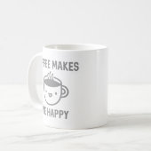 コーヒーは私を幸せにする コーヒーマグカップ (正面左)
