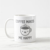 コーヒーは私を幸せにする コーヒーマグカップ (左)
