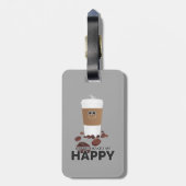 コーヒーは私を幸せにする ラゲッジタグ (裏面縦)