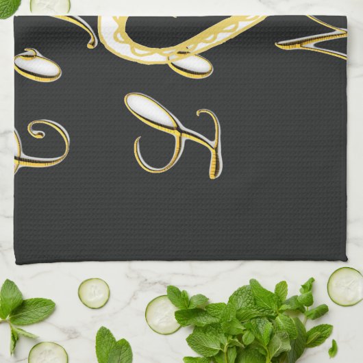 コーヒーは私を愛している。 キッチンタオル (折り畳み)