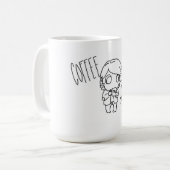コーヒーは私を非常に幸せにさせます コーヒーマグカップ (正面左)