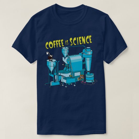コーヒーは科学である Tシャツ (デザイン正面)