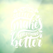 コーヒーは素朴な喫茶店で何でも良くする ウィンドウサイン (シート3)