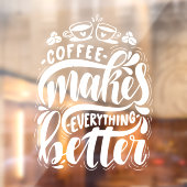 コーヒーは素朴な喫茶店で何でも良くする ウィンドウサイン (シート2)